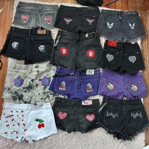 Hot Topic Pants - Fandom themed OOAK customized denim shorts! Spring drop! PRICE FIRM!